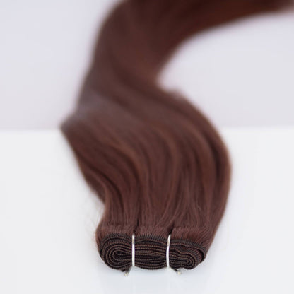 Machine-Tied Weft 22" 160g Pro Blend Hair Extensions - #550 Rouge (aka Cinnamon Mocha)