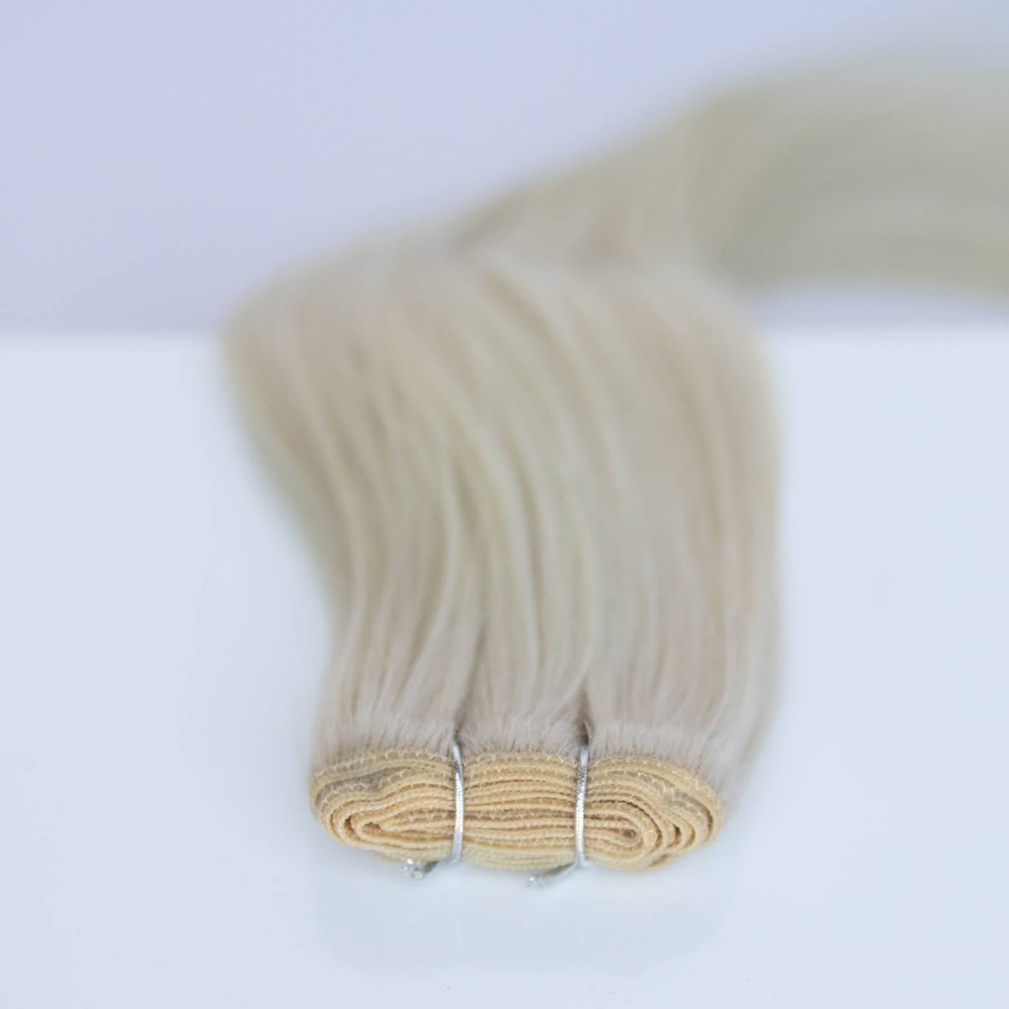 Machine-Tied Weft 20" 145g Pro Blend Hair Extensions - #80 Hollywood Blonde (aka White Blonde)