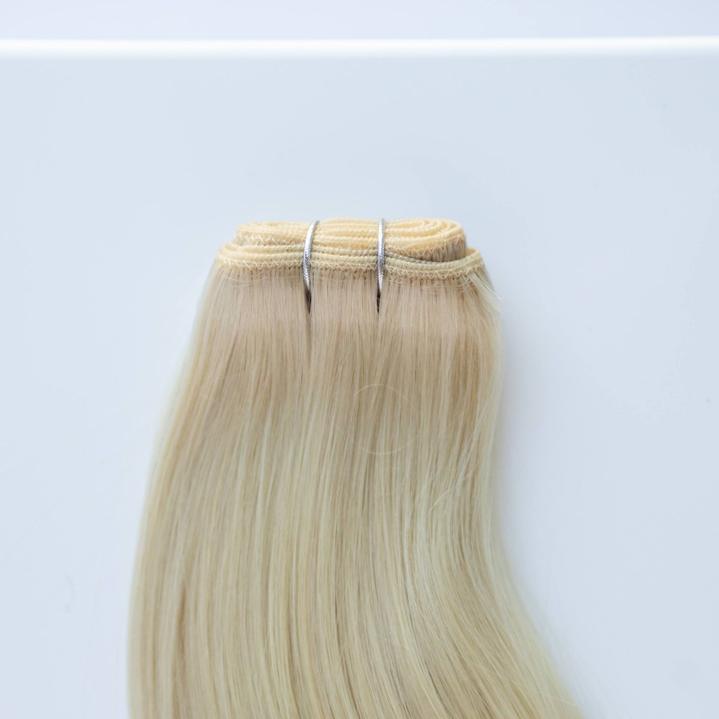 Machine-Tied Weft 20" 145g Pro Blend Hair Extensions -  #60 Classic Blonde (aka Ash Blonde)