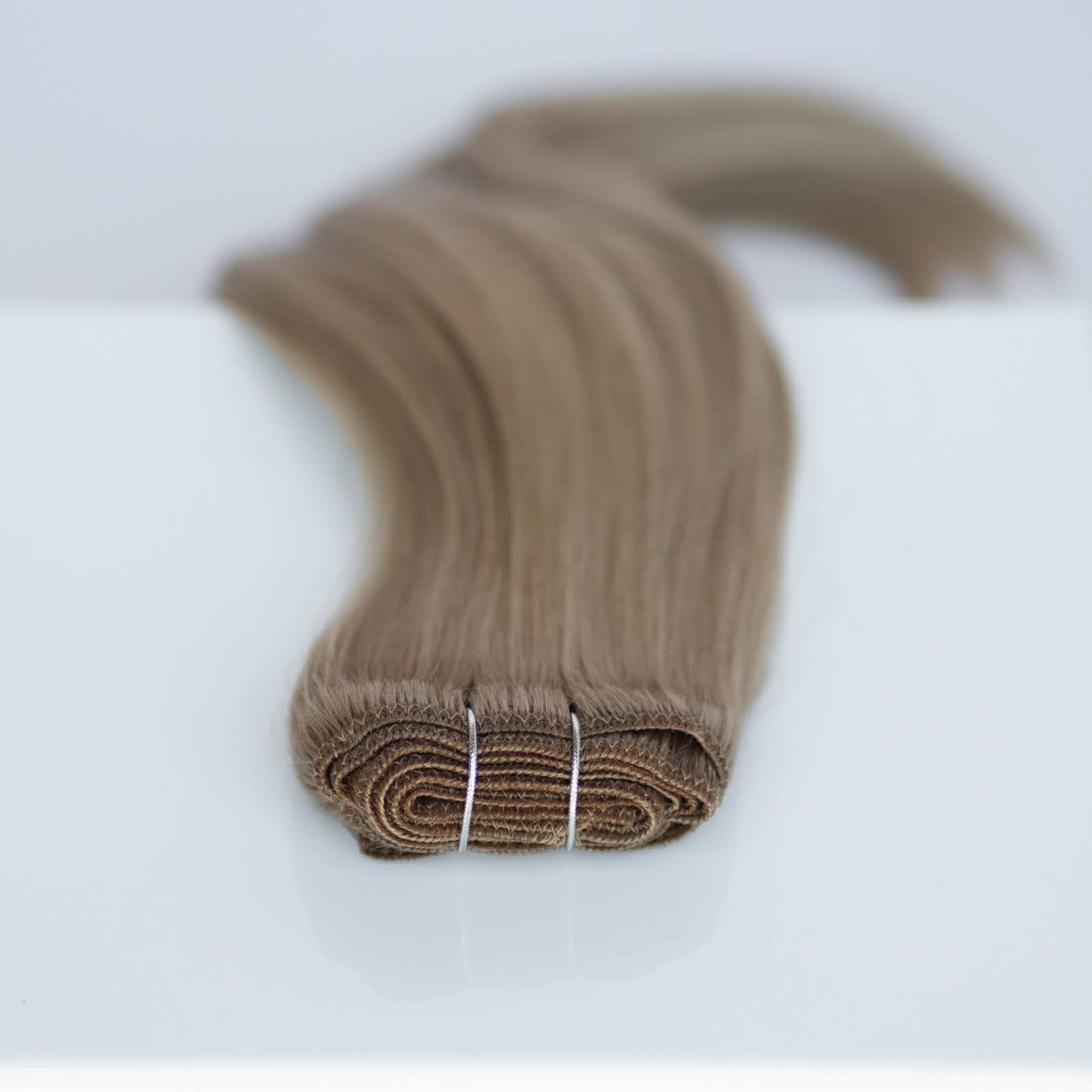 Machine-Tied Weft 18" 130g Single Donor Virgin - #18 Dirty Blonde