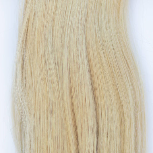 Machine-Tied Weft 28" 180g Single Donor Virgin - #22 Southern Belle Blonde (aka Light Ash Blonde)
