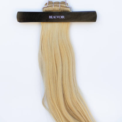 Machine-Tied Weft 22" 160g Single Donor Virgin - #22 Southern Belle Blonde (aka Light Ash Blonde)