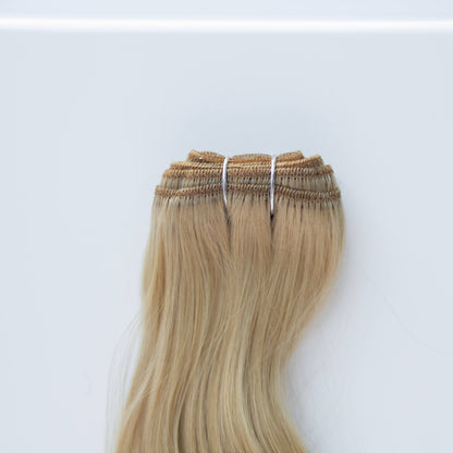 Machine-Tied Weft 22" 160g Single Donor Virgin - #22 Southern Belle Blonde (aka Light Ash Blonde)