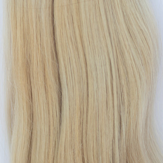 Machine-Tied Weft 28" 180g Single Donor Virgin - #16 Paris Blonde (aka Vanilla Blonde)