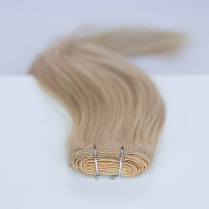 Machine-Tied Weft 20" 145g Pro Blend Hair Extensions - #16 Paris Blonde (aka Vanilla Blonde)