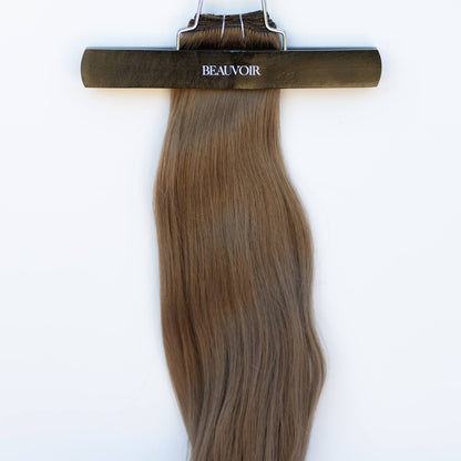 Machine-Tied Weft 28" 180g Pro Blend Hair Extensions - #8 Whiskey Brown (aka Ash Brown)