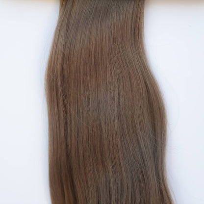 Machine-Tied Weft 28" 180g Pro Blend Hair Extensions - #8 Whiskey Brown (aka Ash Brown)