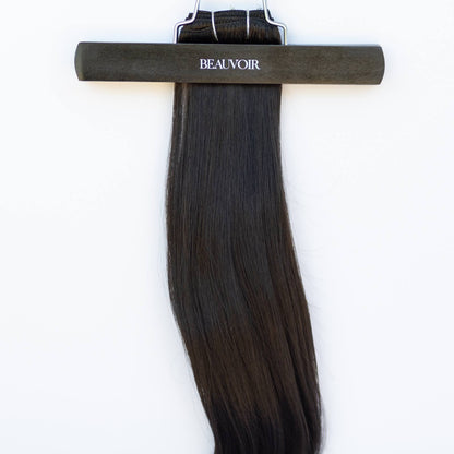Machine-Tied Weft 16" 120g Pro Blend Hair Extensions - #1C Espresso Brown (aka Mocha Brown)