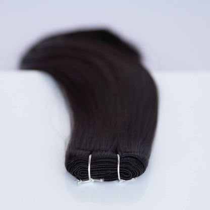Machine-Tied Weft 16" 120g Pro Blend Hair Extensions - #1C Espresso Brown (aka Mocha Brown)