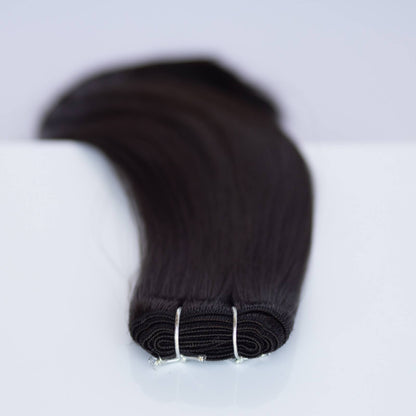 Machine-Tied Weft 24" 170g Single Donor Virgin - #1C Espresso Brown (aka Mocha Brown)