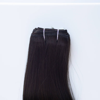 Machine-Tied Weft 28" 180g Pro Blend Hair Extensions - #1C Espresso Brown (aka Mocha Brown)
