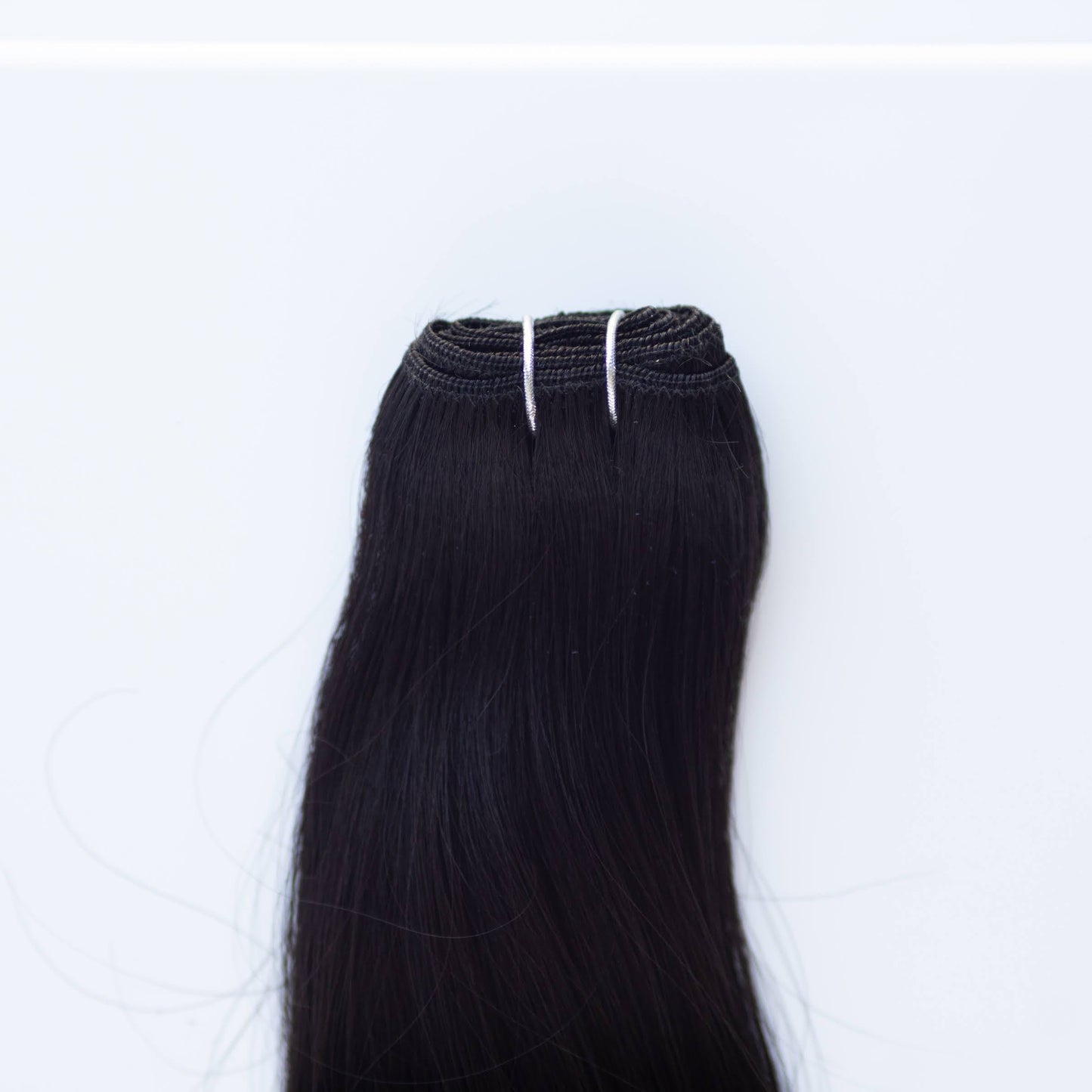 Machine-Tied Weft 20" 145g Pro Blend Hair Extensions - #1B Midnight (aka Off Black)