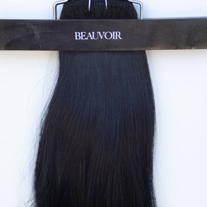 Machine-Tied Weft 24" 170g Pro Blend Hair Extensions - #1 Noir (aka Jet Black)