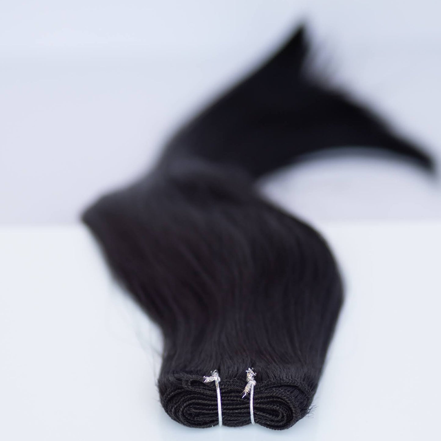 Machine-Tied Weft 16" 120g Pro Blend - #1 Noir (aka Jet Black)