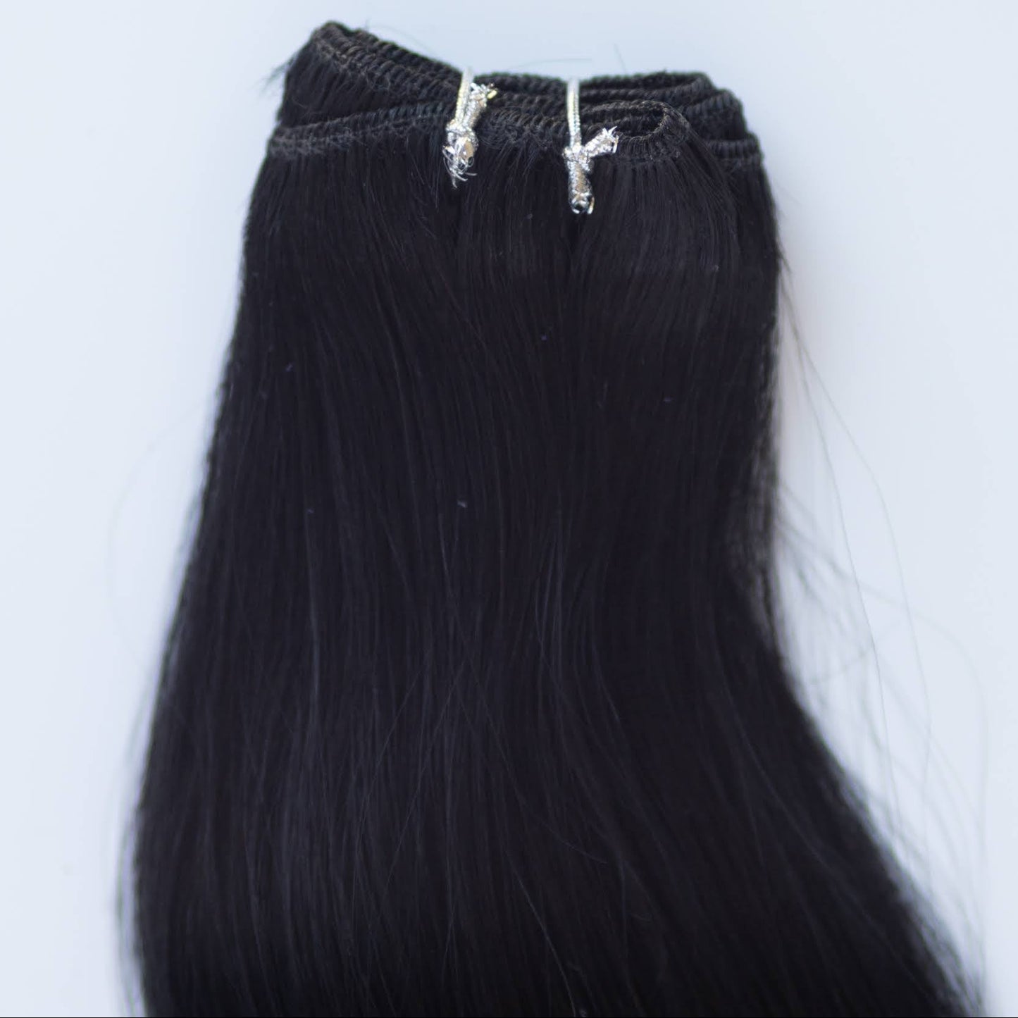 Machine-Tied Weft 22" 160g Pro Blend Hair Extensions - #1 Noir (aka Jet Black)