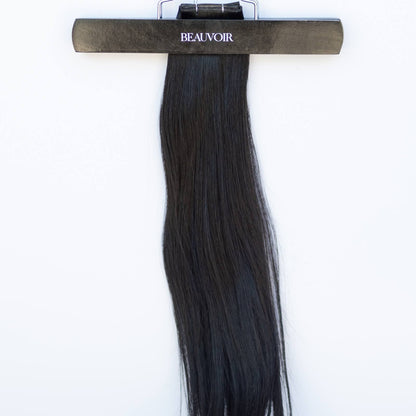Genius (Micro) Weft 24" 94g Professional Hair Extensions - #1B Midnight (aka Off Black)