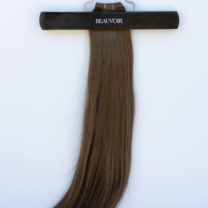 Genius (Micro) Weft 20" 80g Pro Blend Hair Extensions - #4 Roasted Walnut (aka Chocolate Brown)