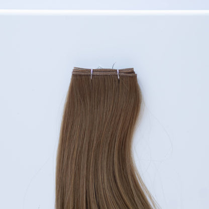 Genius (Micro) Weft 16" 60g Single Donor Virgin - #6 Cinnamon Brown (aka Chestnut Brown)