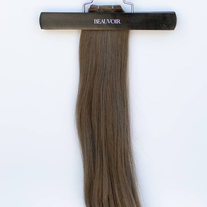 Genius (Micro) Weft 24" 94g Single Donor Virgin - #8 Whiskey Brown (aka Ash Brown)
