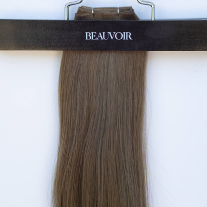 Genius (Micro) Weft 24" 94g Single Donor Virgin - #8 Whiskey Brown (aka Ash Brown)