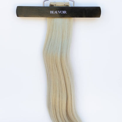 Genius (Micro) Weft 20" 80g Pro Blend Hair Extensions - #66 Pinot Grigio (aka Icy Silver)