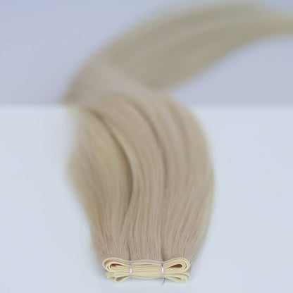 Genius (Micro) Weft 20" 80g Single Donor Virgin - #80 Hollywood Blonde (aka White Blonde)