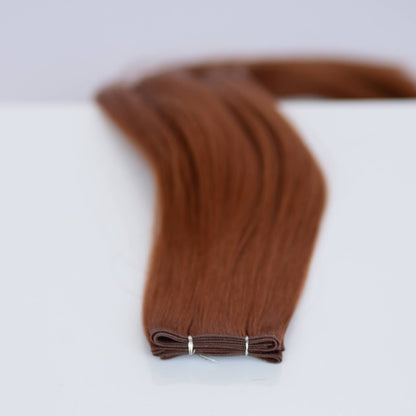 Genius (Micro) Weft 20" 80g Pro Blend Hair Extensions - #570 Sunset (aka Pumpkin Spice)