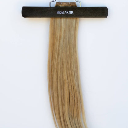 Genius (Micro) Weft 20" 80g Pro Blend Hair Extensions - #6/18 Sea Salt & Caramel (aka Highlight Hot Toffee Blonde)