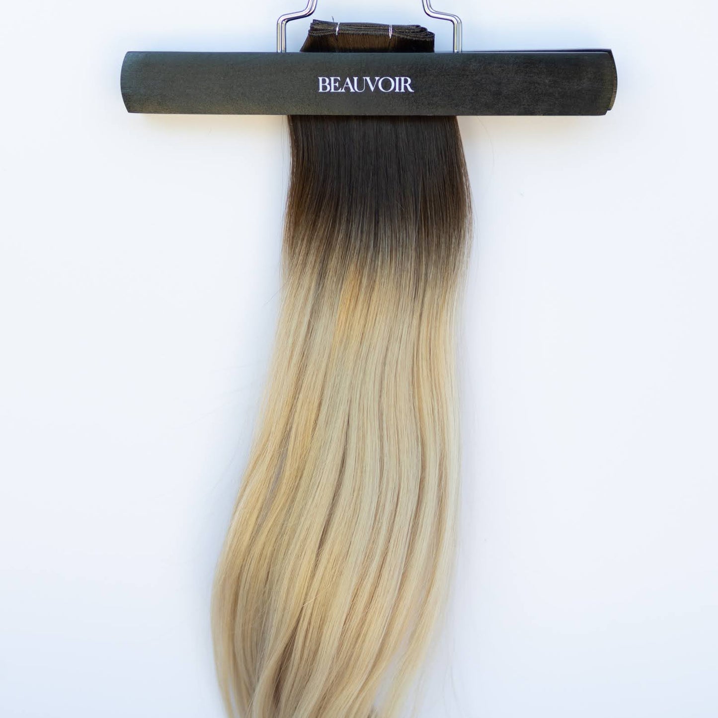 Genius (Micro) Weft 18" 68g Pro Blend Hair Extensions - #2/18 Café Noir Balayage (aka Balayage Dark Brown/Dirty Blonde)