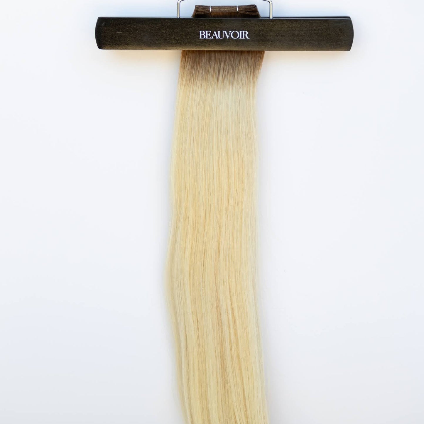 Genius (Micro) Weft 16" 60g Single Donor Virgin - #T3/60 Cocoa Rooted Blonde (aka Rooted Walnut Brown/Ash Blonde)