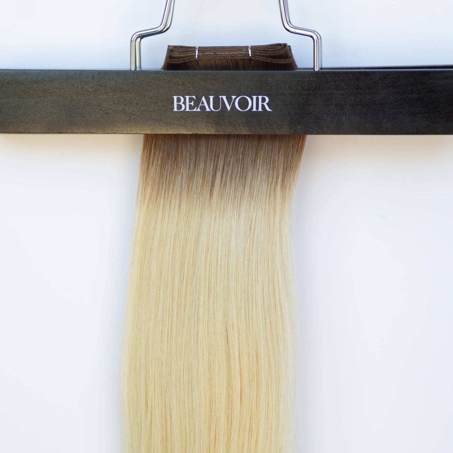 Genius (Micro) Weft 16" 60g Single Donor Virgin - #T3/60 Cocoa Rooted Blonde (aka Rooted Walnut Brown/Ash Blonde)