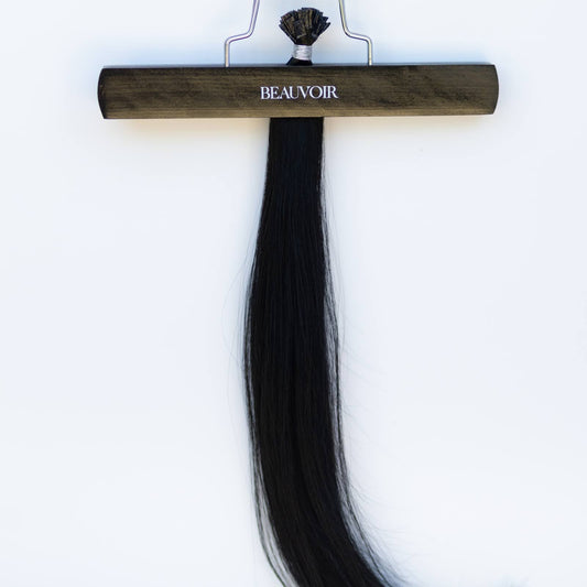 K-Tip 18" 25g Pro Blend Hair Extensions - #1 Noir (aka Jet Black)