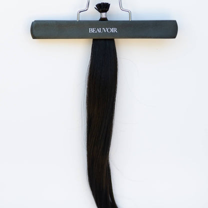 K-Tip 16" 25g Pro Blend Hair Extensions - #1B Midnight (aka Off Black)