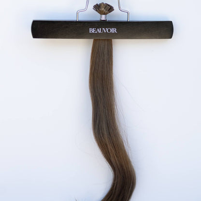 K-Tip 16" 25g Pro Blend Hair Extensions - #4 Roasted Walnut (aka Chocolate Brown)
