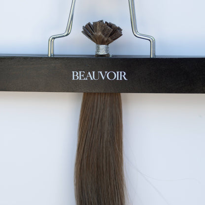 K-Tip 16" 25g Pro Blend Hair Extensions - #4 Roasted Walnut (aka Chocolate Brown)