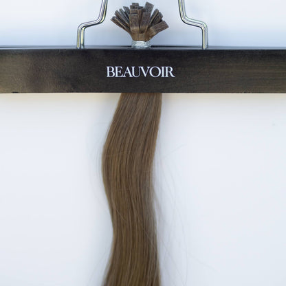 K-Tip 16" 25g Pro Blend Hair Extensions - #8 Whiskey Brown (aka Ash Brown)