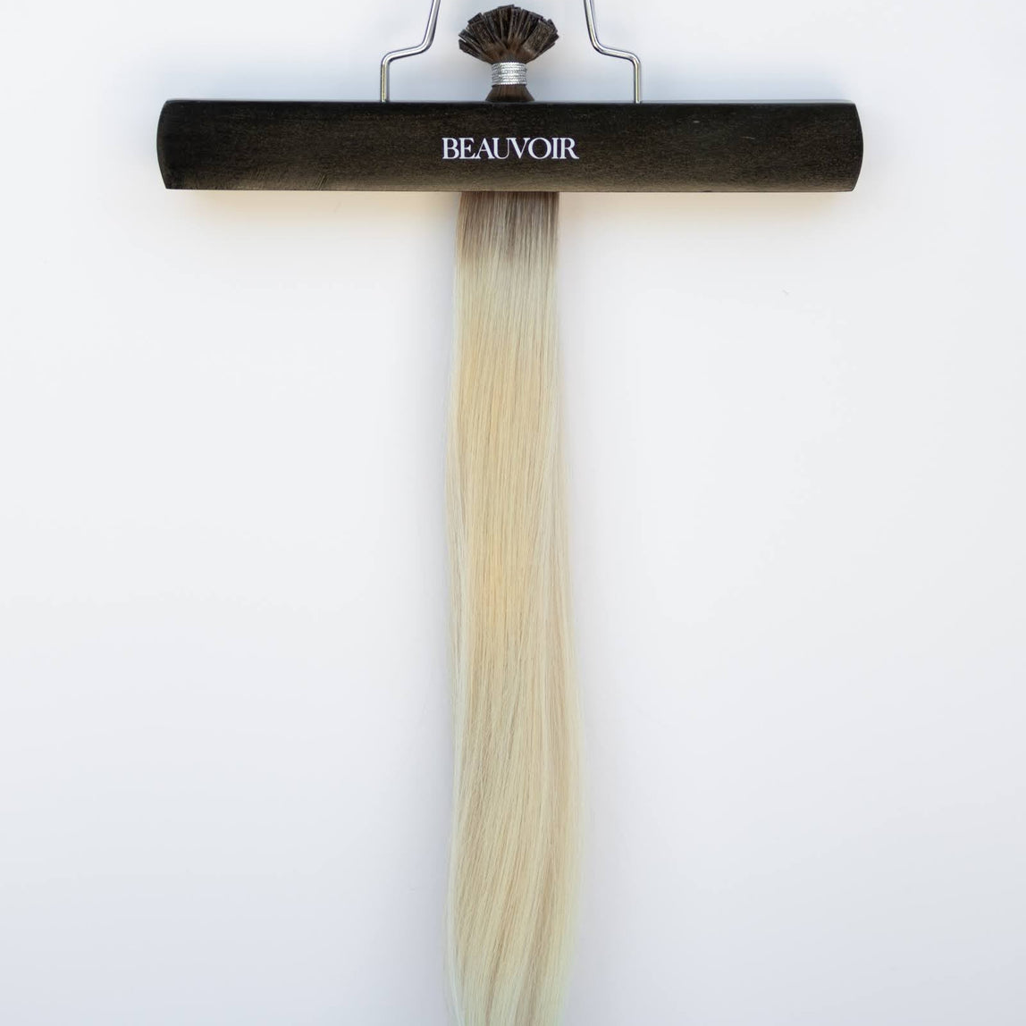 K-Tip hair extensions #T3/60 Cocoa Rooted Blonde 20" - Beauvoir hair