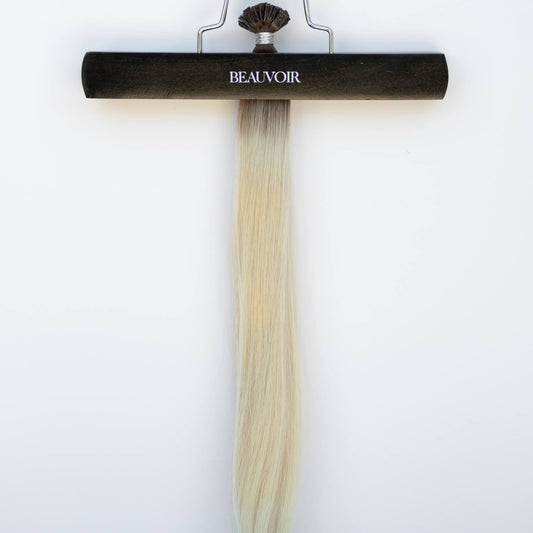 K-Tip 22" 25g Pro Blend Hair Extensions - #T3/60 Cocoa Rooted Blonde (aka Rooted Walnut Brown/Ash Blonde)