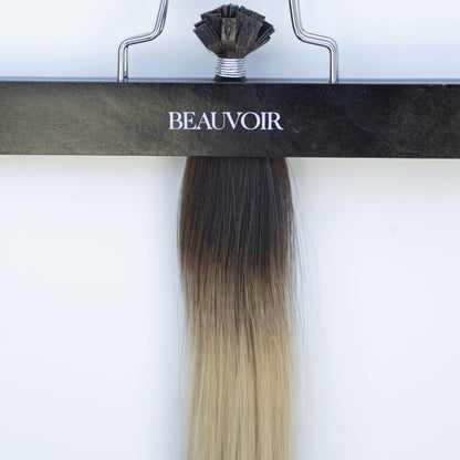 K-Tip 18" 25g Pro Blend Hair Extensions - #2/18 Café Noir Balayage