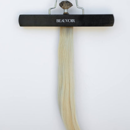 K-Tip 16" 25g Pro Blend Hair Extensions - #T1CC/80 Smokey Blonde (aka Cool Mochachino Brown/White Blonde)