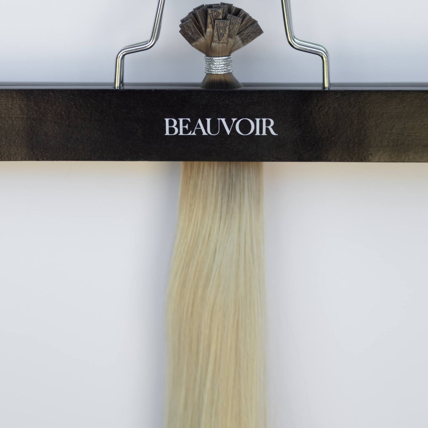 K-Tip 16" 25g Pro Blend Hair Extensions - #T1CC/80 Smokey Blonde (aka Cool Mochachino Brown/White Blonde)
