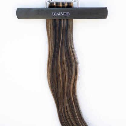 Butterfly Weft 20" 60g Pro Blend - #1b/2/6 Dark Chocolate Caramel (aka Piano Key Chocolate Drip)