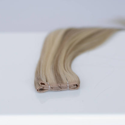 Butterfly Weft 20" 60g Pro Blend - #80/18/46 Summer Blonde (aka Piano Key White Truffle)
