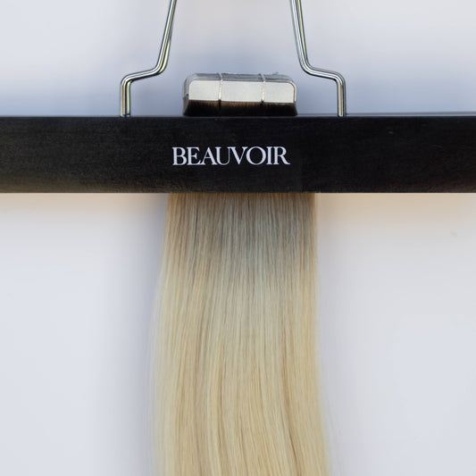 Tape-In 18" 50g Pro Blend Hair Extensions - #T1CC/80 Smokey Blonde (aka Cool Mochachino Brown/White Blonde)