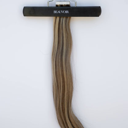Tape-In 22" 50g Pro Blend Hair Extensions - #6/18 Sea Salt & Caramel (aka Highlight Hot Toffee Blonde)