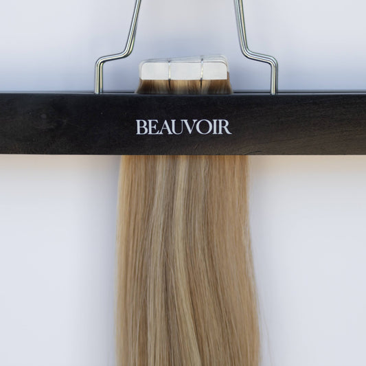 Tape-In 18" 50g Pro Blend Hair Extensions - #4/27 Chocolate Brown Highlight