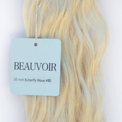 Butterfly Weft 20" - WAVE TEXTURE - Pro Blend -  #80 Hollywood Blonde
