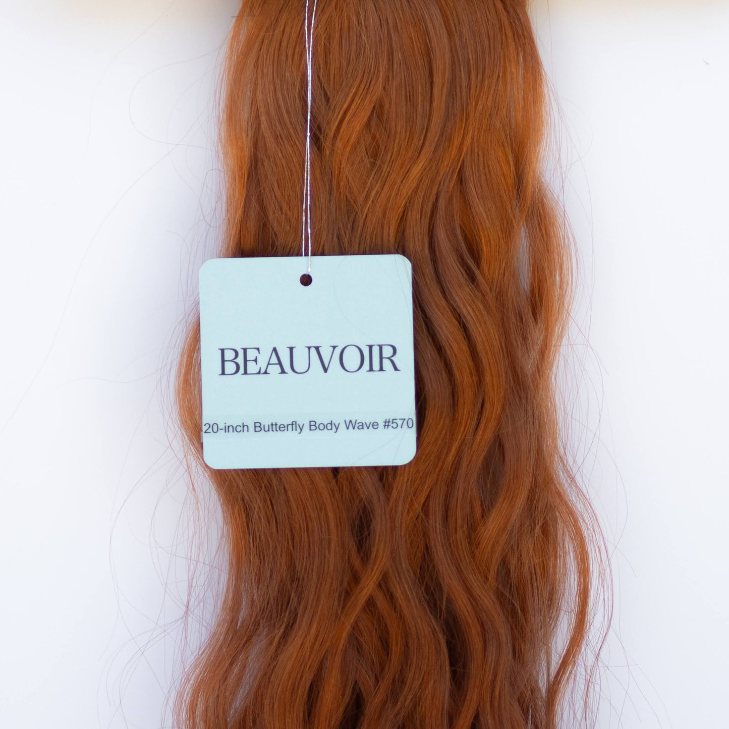 Butterfly Weft 20" 60g 50/50 Pro Blend - WAVE Texture - #570 Sunset (aka Pumpkin Spice)
