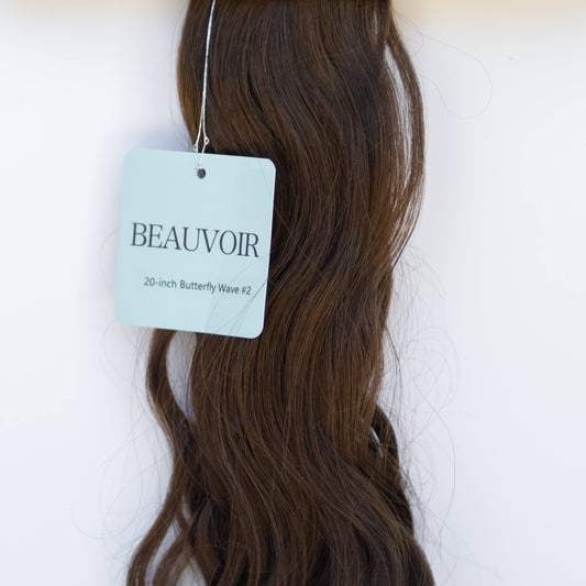 Butterfly Weft 20" 60g - WAVE Texture - Pro Blend - #2 Dark Chocolate (aka Dark Brown)