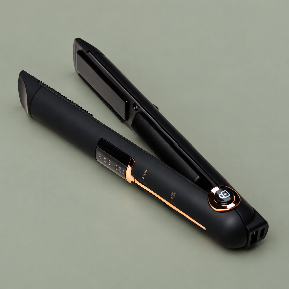 Black Wireless Phone Charging Flat Iron (Travel Size)